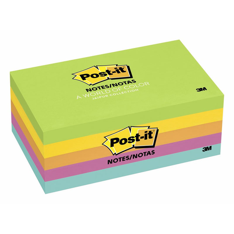 Post-it Notes, 3 in x 5 in, Jaipur Collection, 5 Pads/Pack (655-5UC)