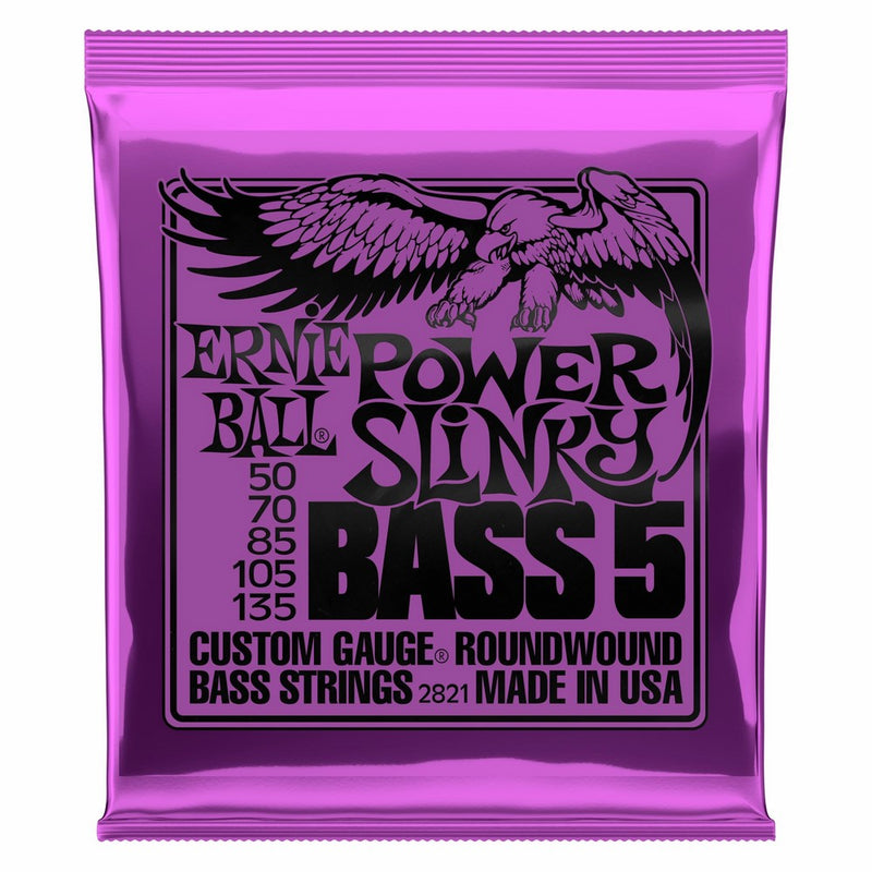 Ernie Ball 5-String Power Slinky Nickel Wound Bass Set.050 - .135