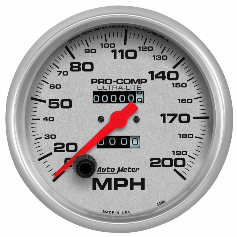 Auto Meter 4496 Ultra-Lite In-Dash Mechanical Speedometer