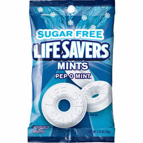 Life Savers Pep O Mint Sugar Free Candy Bag, 2.75 ounce (Pack of 12)