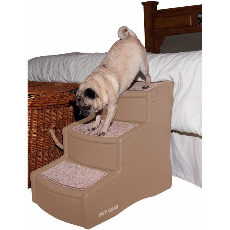 Pet Gear Easy Step III Pet Stairs, 3-Step for Cats/Dogs, Removable Washable Carpet Treads, For Pets Up To 150lbs