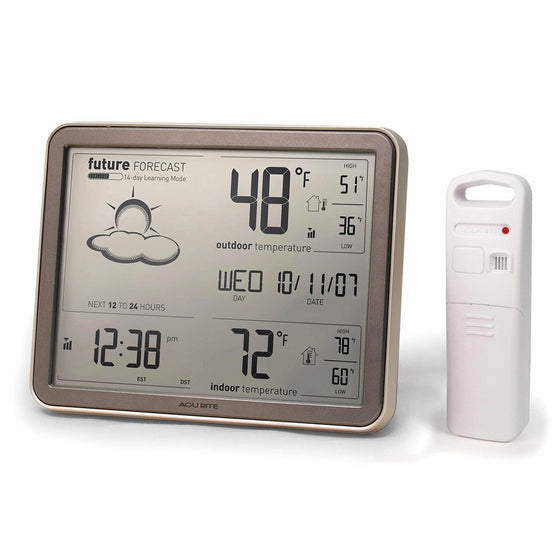 AcuRite 75077A3M Wireless Weather Station with Large Display, Wireless Temperature Sensor and Atomic Clock