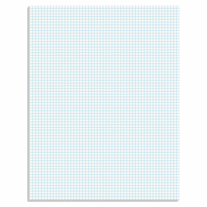 TOPS Quadrille Pad, Gum-Top, 8-1/2 x 11 Inches, Quad Rule (6 x 6), White Paper, 50 Sheets per Pad (33061)