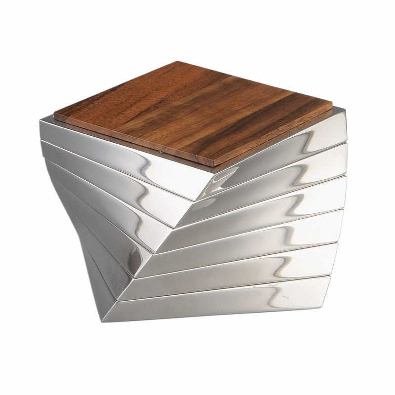 Nambe Twist Coaster Set