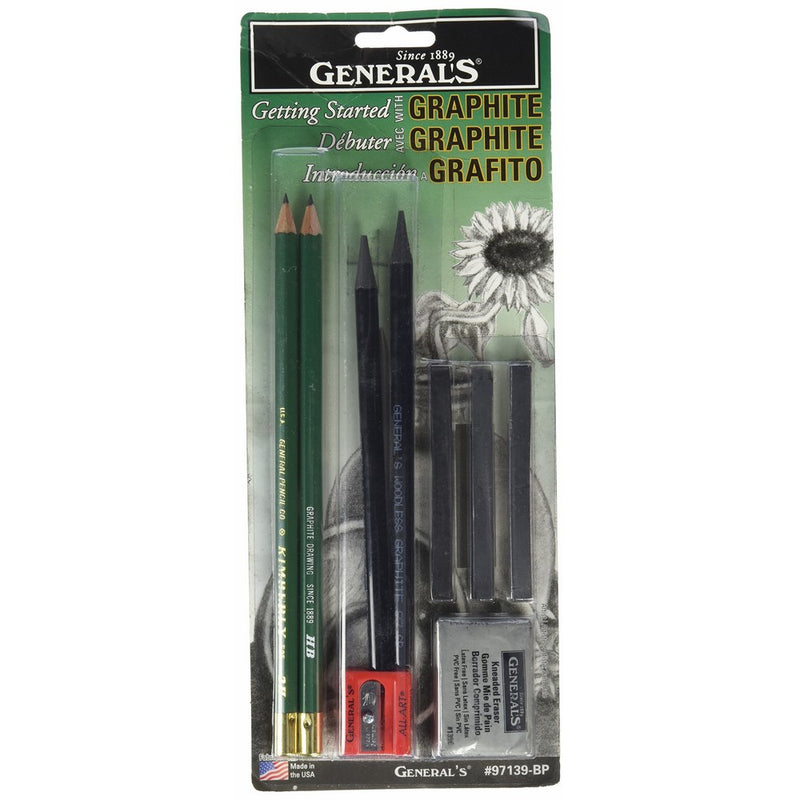 General Pencil 97139-BP Graphite Drawing Essentials Tool Kit