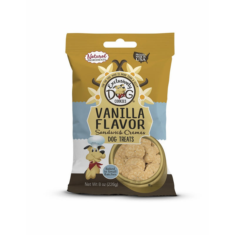Exclusively Dog Sandwich Cremes-Vanilla Flavor, 8-Ounce Package