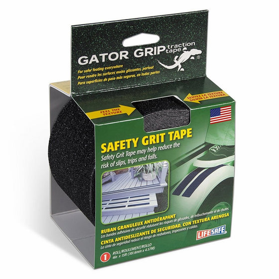Gator Grip: RE3952 Premium Grade Anti-Slip Traction Tape, 4 Inch x 15 Foot, Black