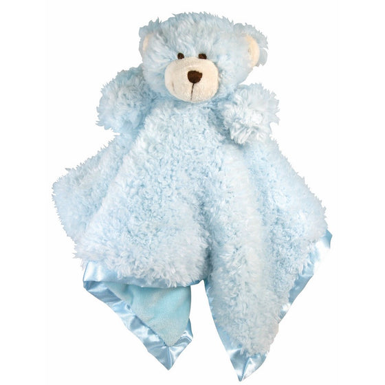 Stephan Baby Ultra Soft Cuddle Bud Blankie Bear, Blue