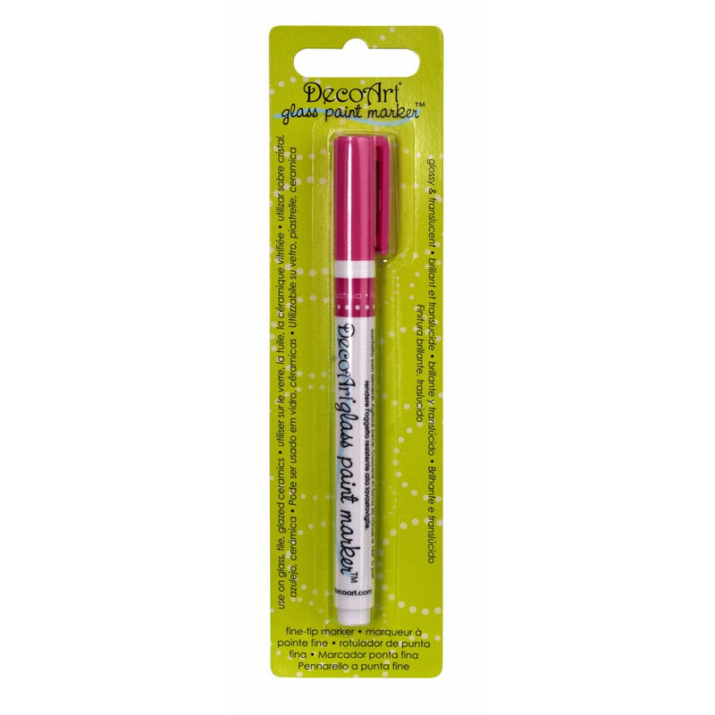 DecoArt Glass Paint Marker, Fuchsia