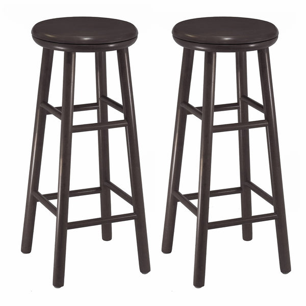 Winsome Wood 30-Inch Swivel Bar Stools, Dark Espresso Finish, Set of 2