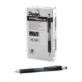 Pentel EnerGize-X Mechanical Pencil 0.7mm Black Barrel, Box of 12 (PL107A)