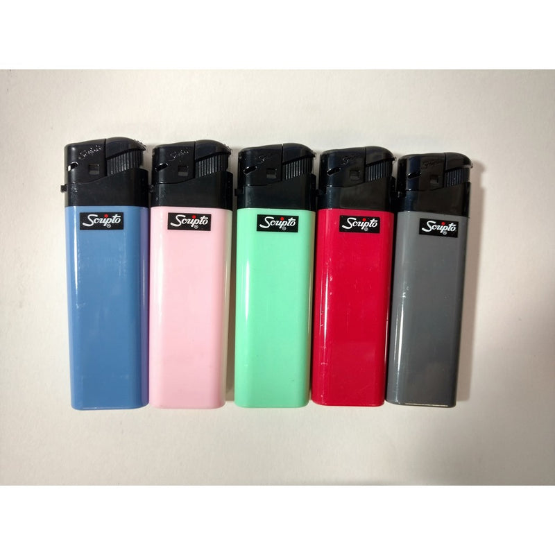 Scripto Electronic Lighters Full Size 5 Count