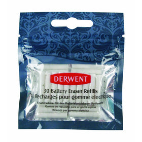 Derwent Replacement Erasers for Derwent Battery Operated Eraser, 30 Count Refills (2300023)