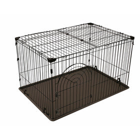 IRIS Large Wire Deluxe Dog Crate