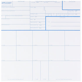 Federal Bureau of Investigation Fingerprint Cards, Applicant Fd-258, Pack of 10