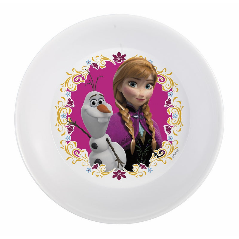 Zak Designs Disney Frozen 5-inch Plastic Kids Bowl, Olaf & Anna