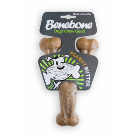 Benebone Real Flavor Wishbone Chew Toy, Made in USA, Medium, Real Peanut Flavor