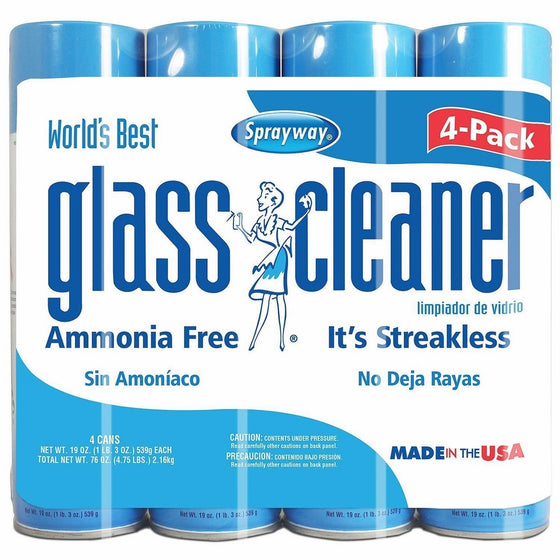 Sprayway, Sprayway Glass Cleaner, 19 oz Cans, Pack of 4