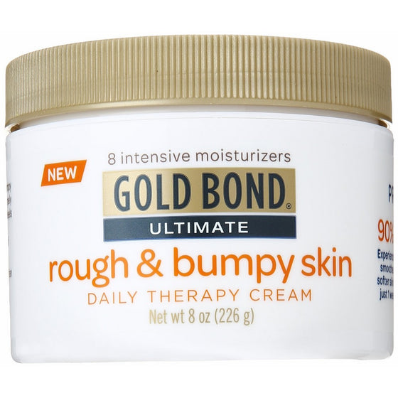 Gold Bond Ultimate Rough & Bumpy Daily Skin Therapy, 8 Ounce, Helps Exfoliate and Moisturize to Smooth, Soften, and Reduce the Appearance and Feel of Bumps and Rough Skin Patches