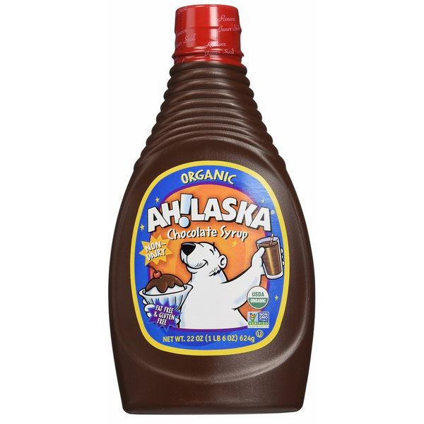 Ahlaska Organic Chocolate Syrup, 22 oz