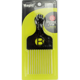 Pro Grade Magic Hair Pick Afro Pick Styling Pik Metal Pik (Pack of 3) 6.65 Inch