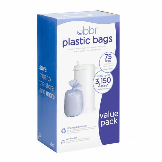 Ubbi Plastic Bags, 75 - Pack, 3 - Count