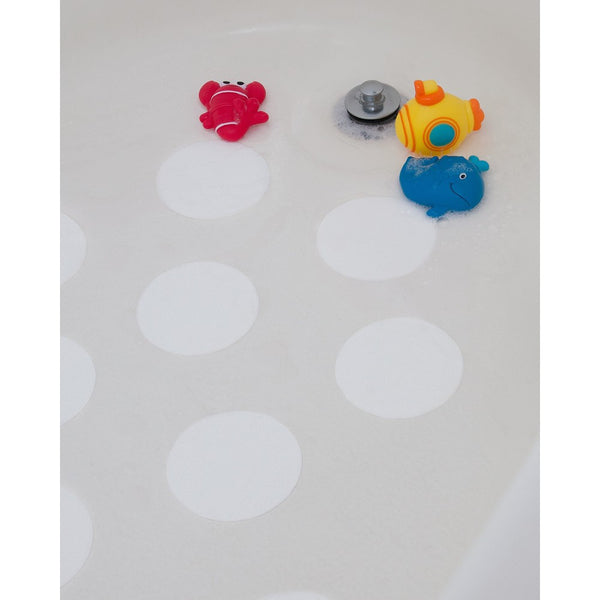 Tushies & Toes Ultimate 4 Inch Anti-Slip Shower and Tub Adhesive Stickers, 10 Count (White)