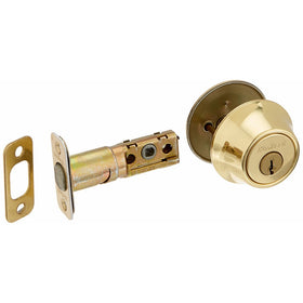 Kwikset 660 Single Cylinder Deadbolt in Polished Brass