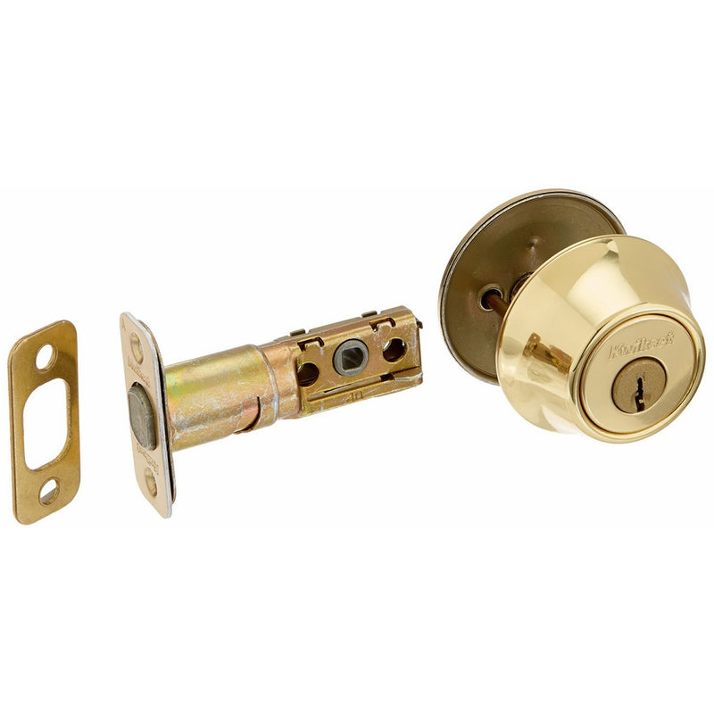 Kwikset 660 Single Cylinder Deadbolt in Polished Brass