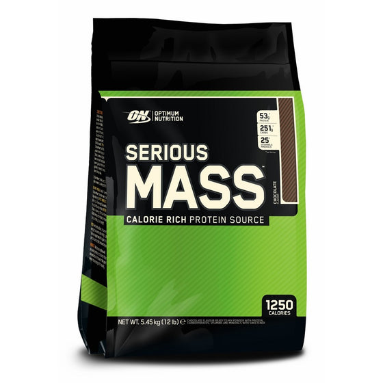 Optimum Nutrition Serious Mass Weight Gainer Protein Powder, Chocolate, 12 Pound