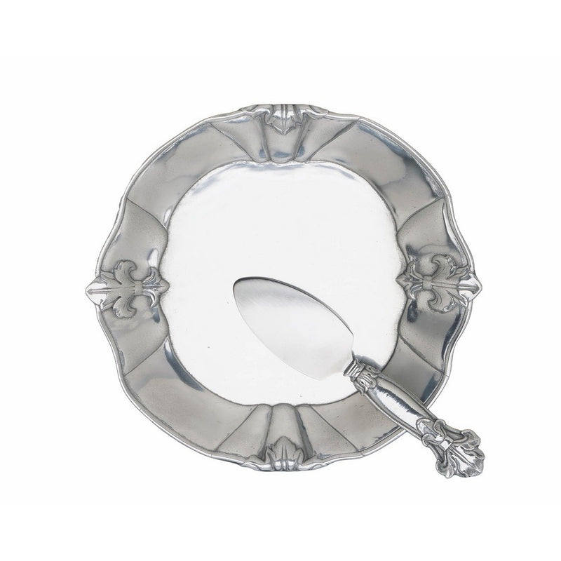 Arthur Court Fleur-De-Lis 8-Inch Plate with Server
