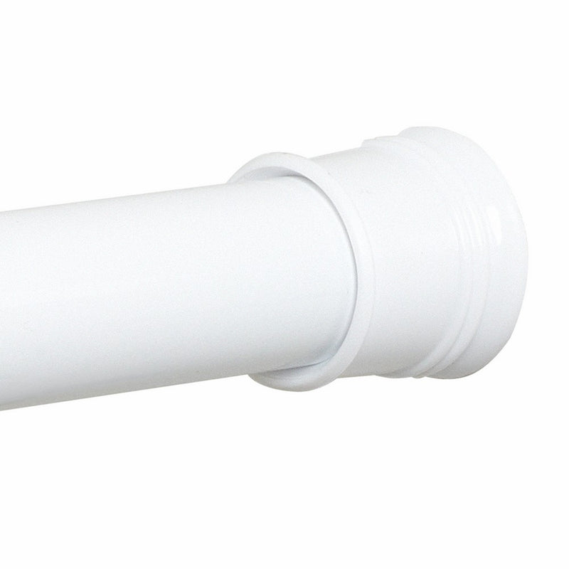 Zenna Home 604W, Tension Shower Curtain Rod, 34.5 to 60-Inch, White