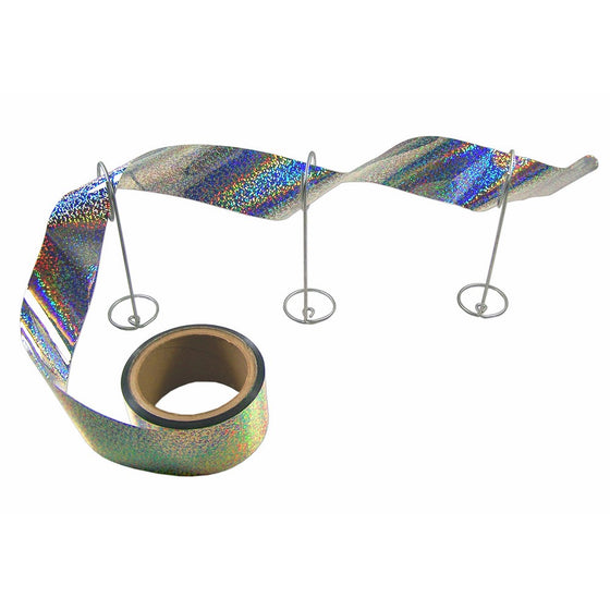 Bird-X Irri-Tape Holographic Iridescent Foil Bird Scare Tape, 2" x 100ft Length