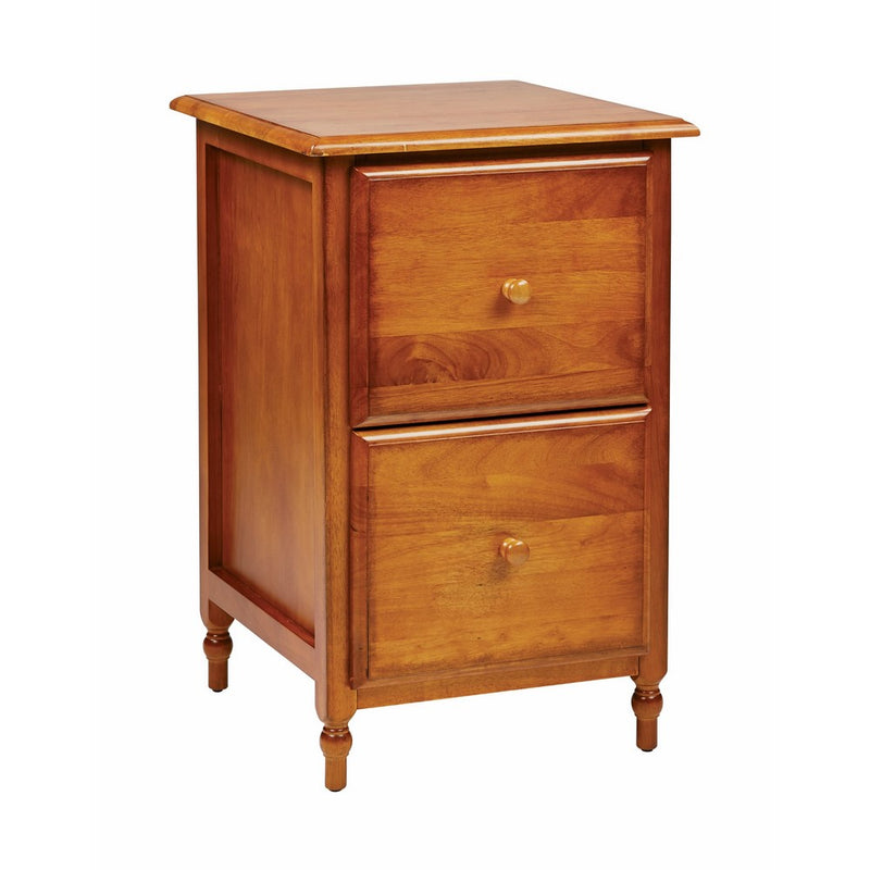 Office Star Knob Hill Collection File Cabinet, Antique Cherry Finish