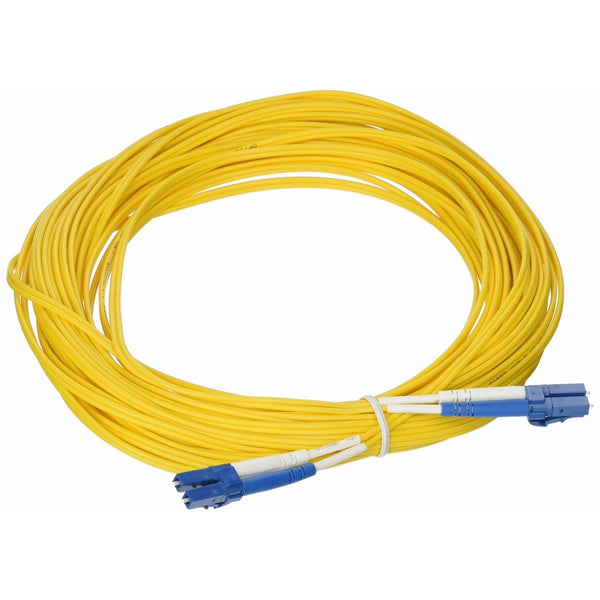 C2G/Cables to Go 37464 LC-LC 9/125 OS1 Single-Mode PVC Fiber Optic Cable (15 Meter, Yellow)