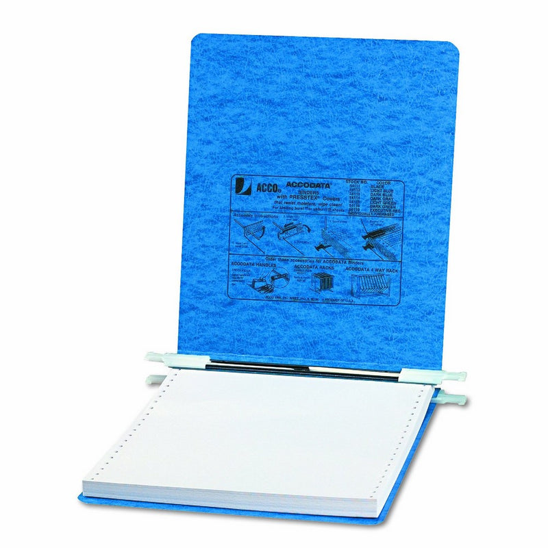 ACCO Pressboard Hanging Data Binder, 9.5 x 11 Inches Unburst Sheets, Light Blue (54112)