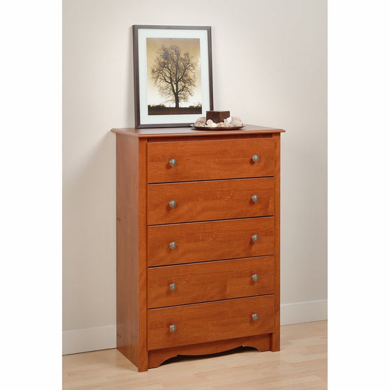 Prepac Cherry Monterey 5 Drawer Chest