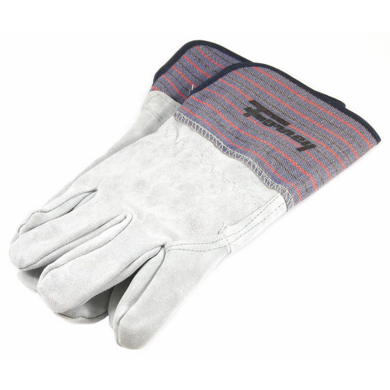 Forney 55199 Welding Work Glove, Large, Gray and Blue Leather