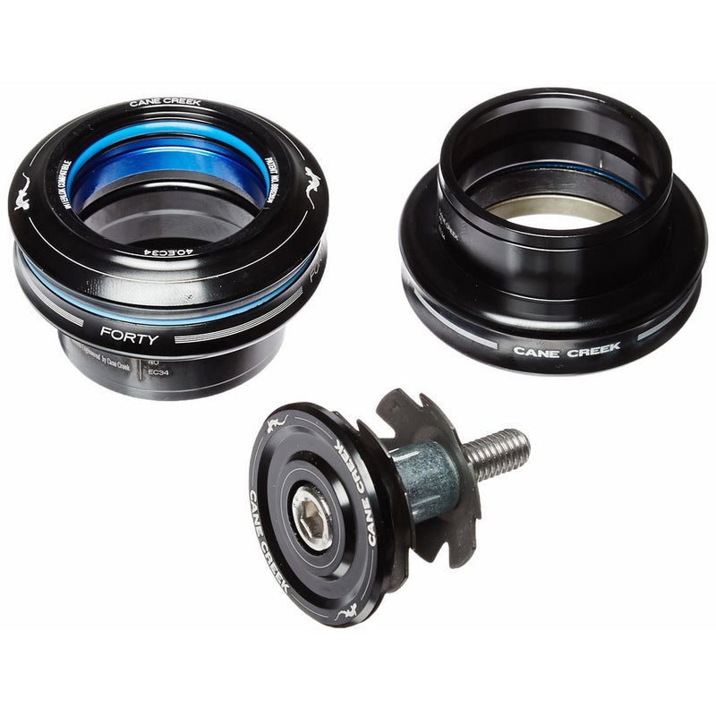 Cane Creek 40-Series External Cup Complete for 34mm Head-Tube (1-1/8-Inch Straight Steerer), Black