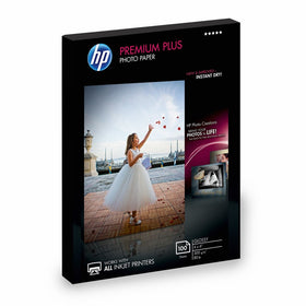 HP Photo Paper Premium Plus, Glossy, (4x6 inch), 100 sheets