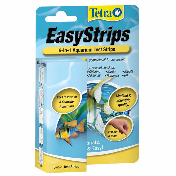 Tetra EasyStrips 6-in-1 Aquarium Test Strips, 25-Count