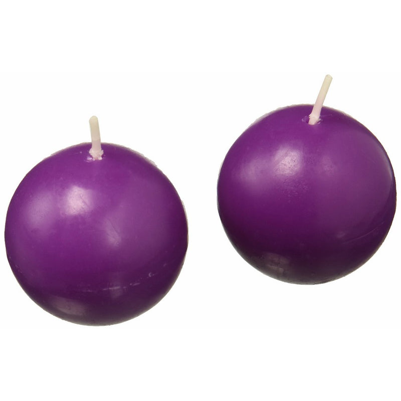 Zest Candle 12-Piece Ball Candles, 2-Inch, Purple