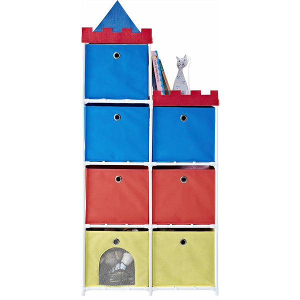 Altra Furniture 7-Bin Kids Storage Unit with Castle Theme