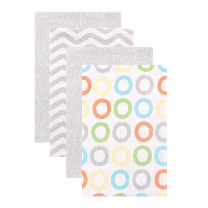 Luvable Friends Flannel Burp Cloths, Yellow Circles