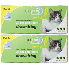 Large Drawstring Valu-Pak Cat Pan Liners, 20 Count (Pack of 2) Total 40