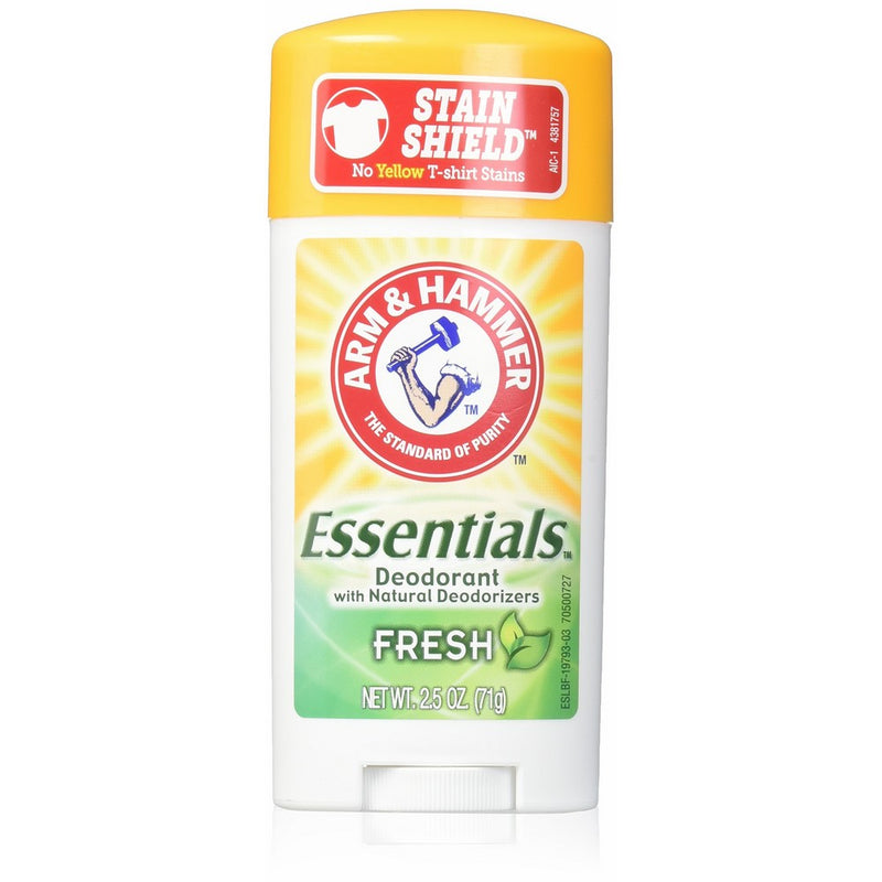 ARM & HAMMER Essentials Natural Deodorant Fresh 2.50 oz (Pack of 3)