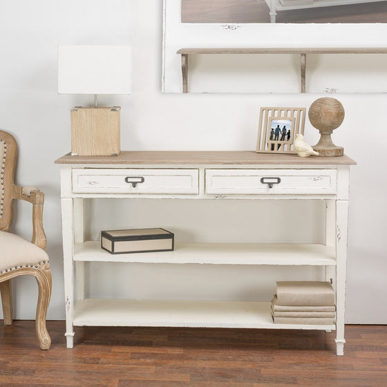 Baxton Studio Dauphine Traditional French Accent Console Table, White