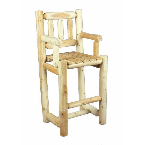 Rustic Cedar Cedarlooks 010003B Bar Stool with Back