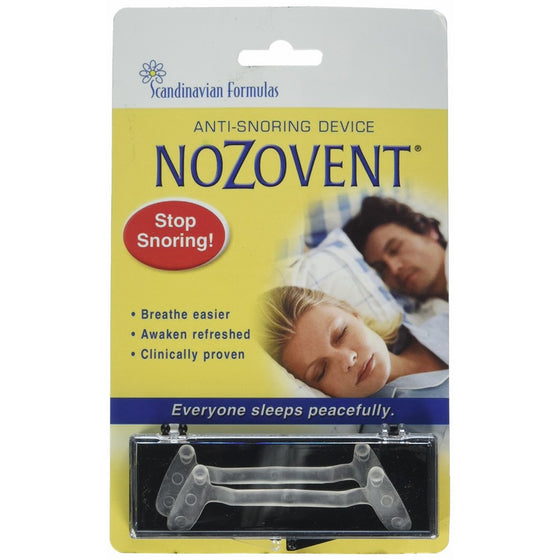 Scandinavian Formulas Nozovent Anti-Snoring Device, 2 Count