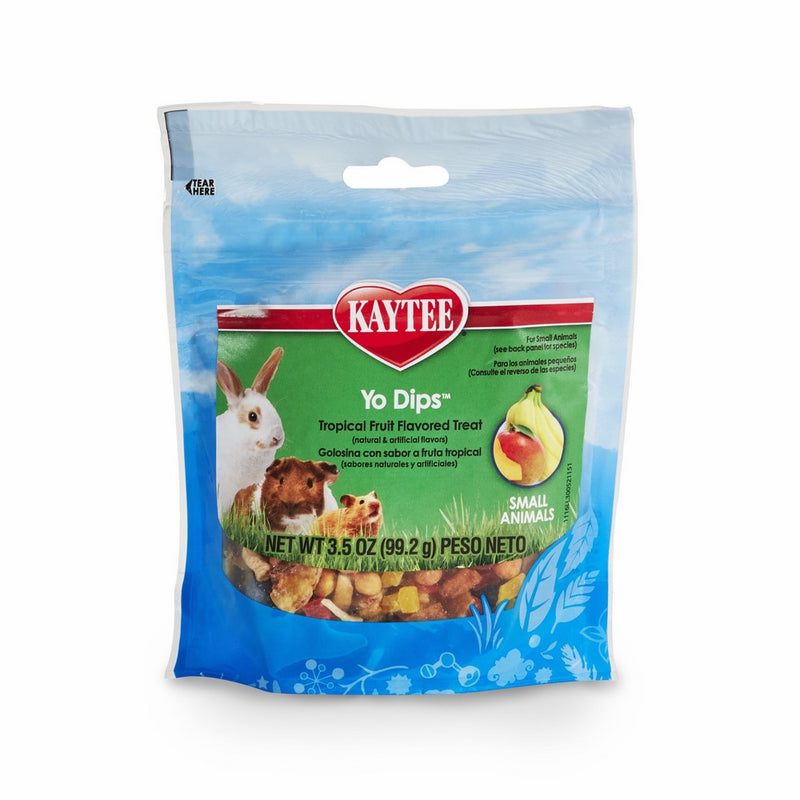 Kaytee Fiesta Yogurt Dipped Treats Tropical Fruit and Yogurt Mix for Small Animals, 3.5-oz bag